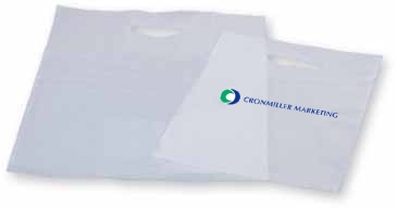 Frosty Clear Die Cut Merchandise Bag 6X9