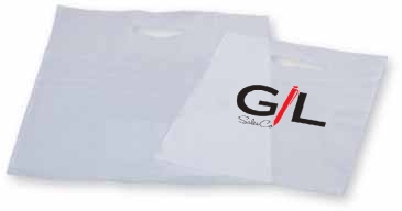 Frosty Clear Die Cut Merchandise Bag 6X9