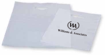 Frosty Clear Die Cut Merchandise Bag 6X9