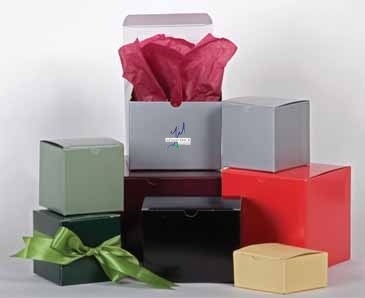 Tinted Gloss Folding Gift Box 4 X 4 X 4
