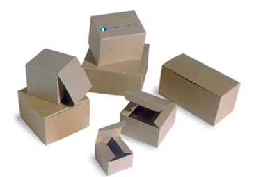Natural Kraft Groove Folding Gift Box 8x8x3.5