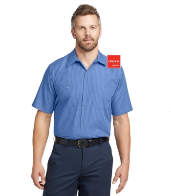 Red Kap® - Short Sleeve Striped Industrial Work Shirt