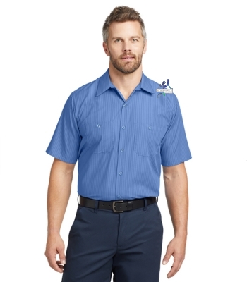 Red Kap® - Short Sleeve Striped Industrial Work Shirt