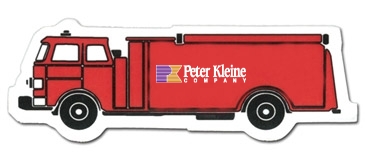 Full Color Digital Stock Shaped Magnets - Fire Truck
