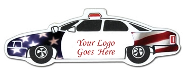 Full Color Digital Stock Shaped Magnets - Police Car