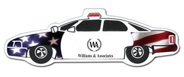 Full Color Digital Stock Shaped Magnets - Police Car