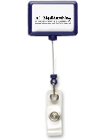 JUMBO Rectangle Badge Reel w/ Belt Clip