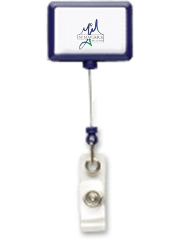 JUMBO Rectangle Badge Reel w/ Belt Clip