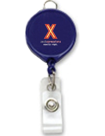 Large Face Badge Reel w/ Lanyard Attachment (opaque colors)