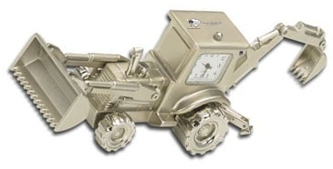Metal Backhoe Clock