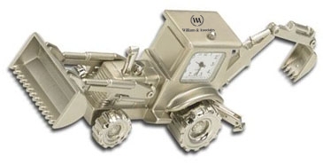 Metal Backhoe Clock