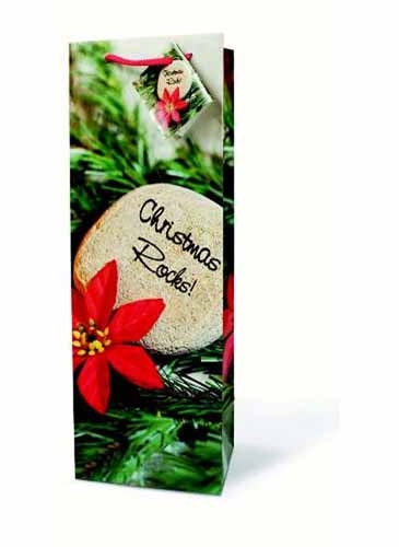 The Holiday Wine Bottle Gift Bag Collection (Christmas Rocks)