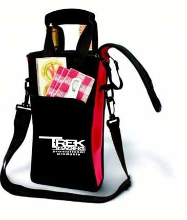 Zip-N-Go Picnic Neoprene 2 Bottle Wine Bag w/Traveler's Corkscrew