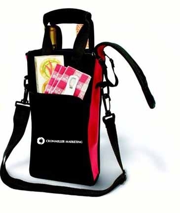 Zip-N-Go Picnic Neoprene 2 Bottle Wine Bag w/Traveler's Corkscrew
