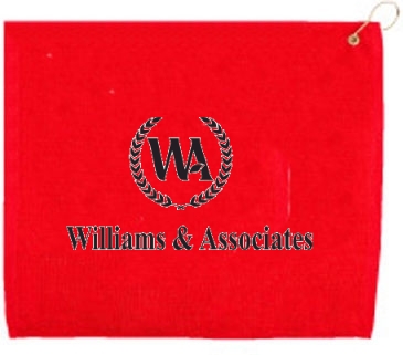 15" X 18" Hemmed Golf Towel W/ Grommet And Hook
