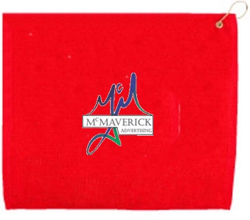 15" X 18" Hemmed Golf Towel W/ Grommet And Hook