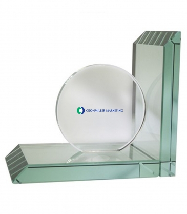 Pair of Jade Crystal Image Bookends