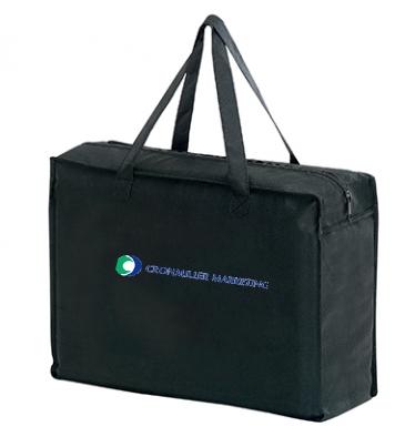 Non-Woven Essential Briefcase Tote with Zipper Closure