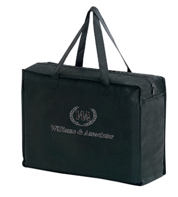 Non-Woven Essential Briefcase Tote with Zipper Closure