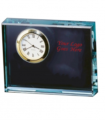 Jade Crystal Block Clock