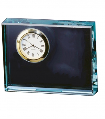 Jade Crystal Block Clock