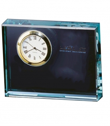 Jade Crystal Block Clock
