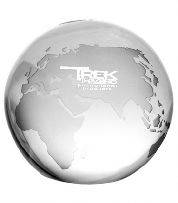 3" Crystal Globe Award