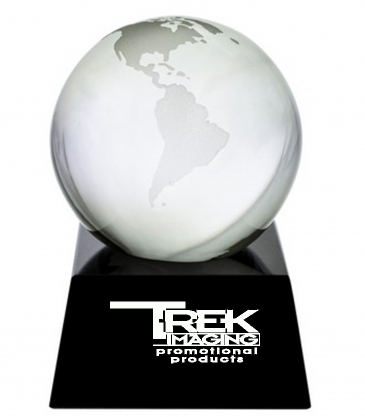 3" Crystal Globe On Marble Base