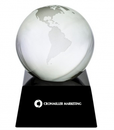 3" Crystal Globe On Marble Base