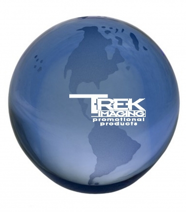 3" Blue Crystal Globe Award