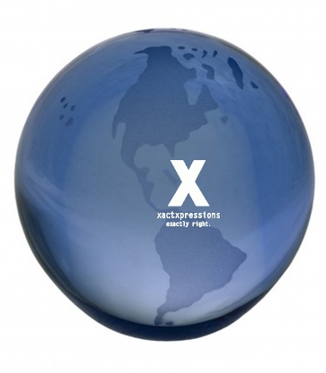 3" Blue Crystal Globe Award