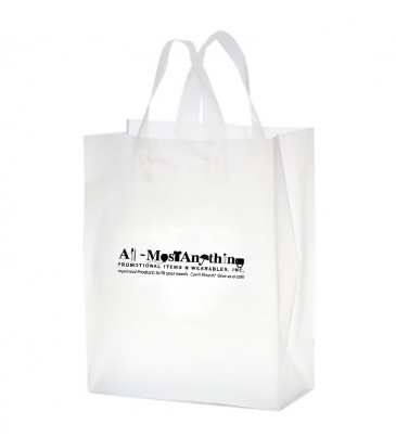Clear Frosted Soft Loop Shopper Bag