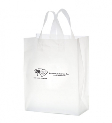 Clear Frosted Soft Loop Shopper Bag