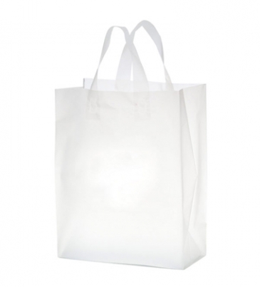 Clear Frosted Soft Loop Shopper Bag