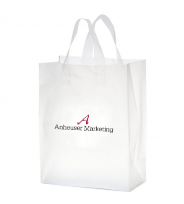 Clear Frosted Soft Loop Shopper Bag