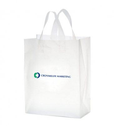 Clear Frosted Soft Loop Shopper Bag