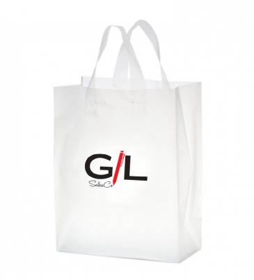 Clear Frosted Soft Loop Shopper Bag