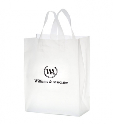 Clear Frosted Soft Loop Shopper Bag