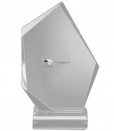 8 1/2" Peak Sculptured Jade Crystal Award