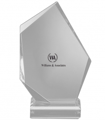 11" Peak Sculptured Jade Crystal Award