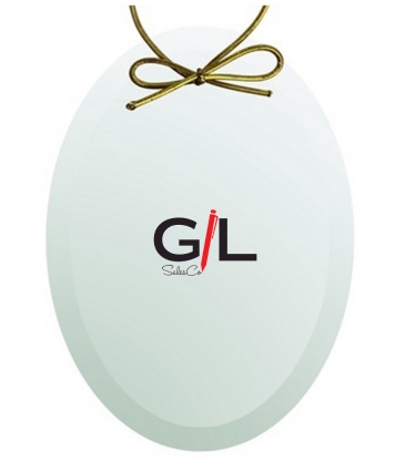 Jade Crystal Oval Ornament