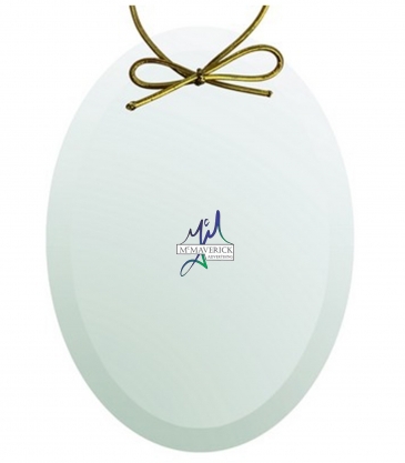 Jade Crystal Oval Ornament