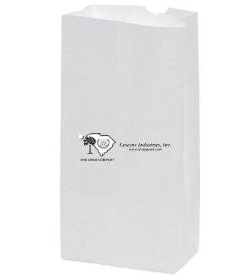 White Kraft 4# SOS Grocery Bag