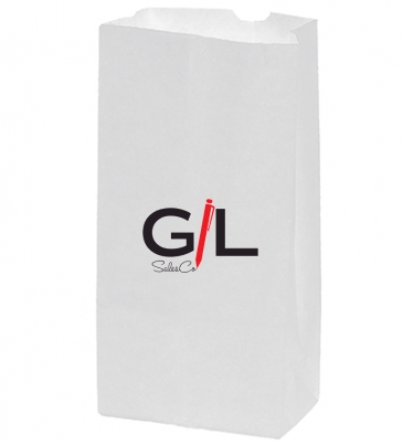 White Kraft 4# SOS Grocery Bag