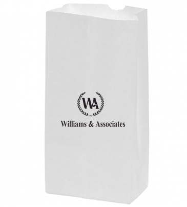 White Kraft 4# SOS Grocery Bag