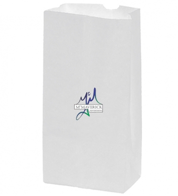 White Kraft 4# SOS Grocery Bag