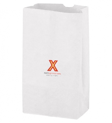 White Kraft 6# SOS Grocery Bag