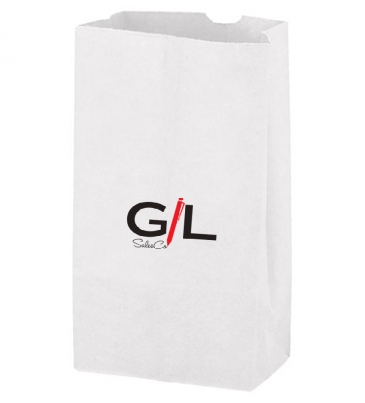 White Kraft 6# SOS Grocery Bag
