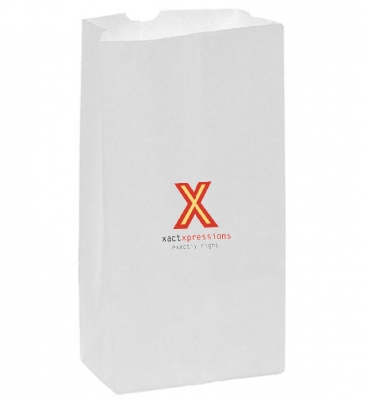 White Kraft 8# SOS Grocery Bag