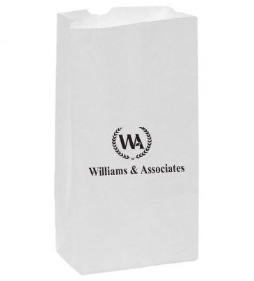 White Kraft 8# SOS Grocery Bag